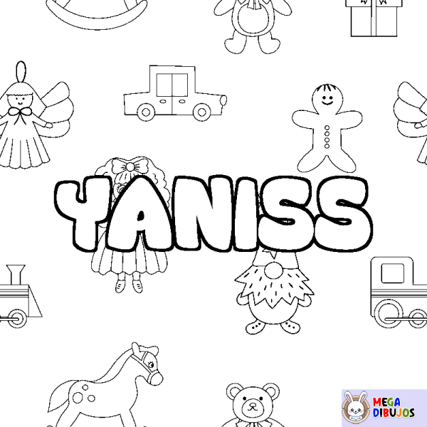 Coloración del nombre YANISS - decorado juguetes