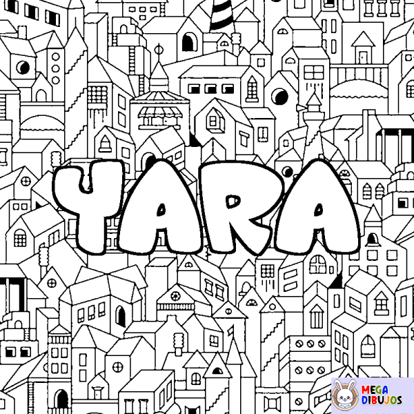 Coloración del nombre YARA - decorado ciudad