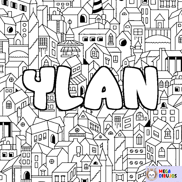 Coloración del nombre YLAN - decorado ciudad