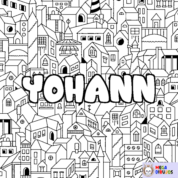 Coloración del nombre YOHANN - decorado ciudad