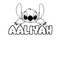 Dibujo para colorear AALIYAH - decorado Stitch