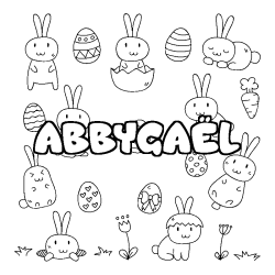Dibujo para colorear ABBYGA&Euml;L - decorado Pascua