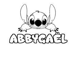 Coloración del nombre ABBYGAËL - decorado Stitch