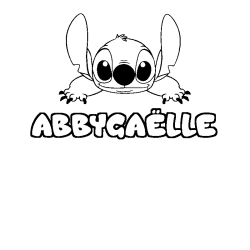 Coloración del nombre ABBYGAËLLE - decorado Stitch