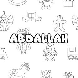 Coloración del nombre ABDALLAH - decorado juguetes