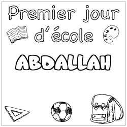 Coloración del nombre ABDALLAH - decorado primer día de escuela