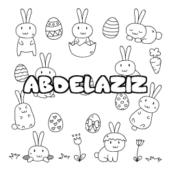 Coloración del nombre ABDELAZIZ - decorado Pascua