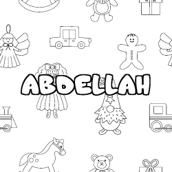 Coloración del nombre ABDELLAH - decorado juguetes