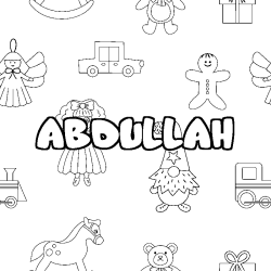 Coloración del nombre ABDULLAH - decorado juguetes