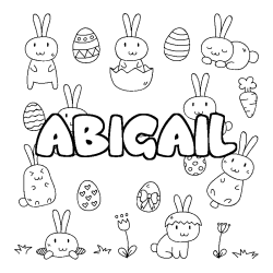 Coloración del nombre ABIGAIL - decorado Pascua