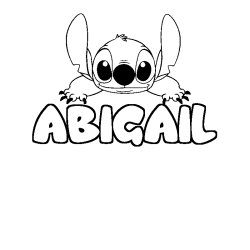 Dibujo para colorear ABIGAIL - decorado Stitch