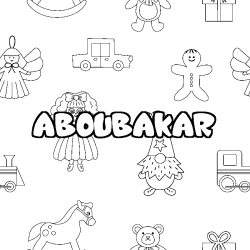 Coloración del nombre ABOUBAKAR - decorado juguetes