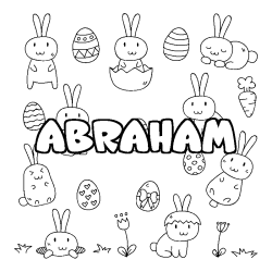 Coloración del nombre ABRAHAM - decorado Pascua