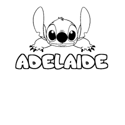 Coloración del nombre ADELAIDE - decorado Stitch