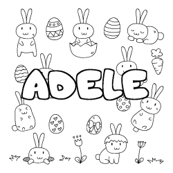 Coloración del nombre ADELE - decorado Pascua