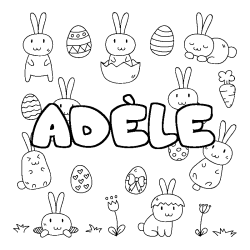 Coloración del nombre ADÈLE - decorado Pascua