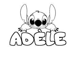 Coloración del nombre ADÈLE - decorado Stitch