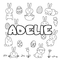 Dibujo para colorear ADELIE - decorado Pascua
