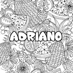 Coloración del nombre ADRIANO - decorado mandala de frutas