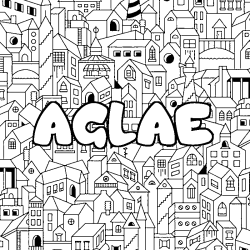 Coloración del nombre AGLAE - decorado ciudad