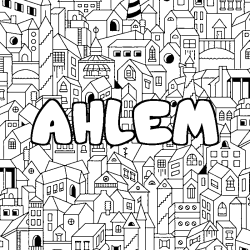 Coloración del nombre AHLEM - decorado ciudad