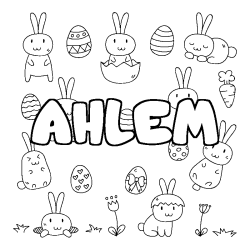 Coloración del nombre AHLEM - decorado Pascua