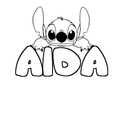 Dibujo para colorear AIDA - decorado Stitch