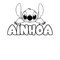 Dibujo para colorear AINHOA - decorado Stitch