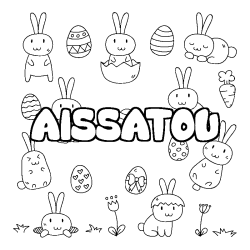 Dibujo para colorear AISSATOU - decorado Pascua