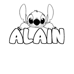 Dibujo para colorear ALAIN - decorado Stitch