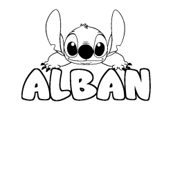 Dibujo para colorear ALBAN - decorado Stitch