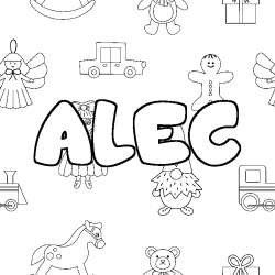 Coloración del nombre ALEC - decorado juguetes