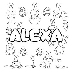 Dibujo para colorear ALEXA - decorado Pascua