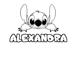 Dibujo para colorear ALEXANDRA - decorado Stitch