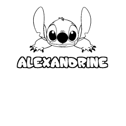 Dibujo para colorear ALEXANDRINE - decorado Stitch