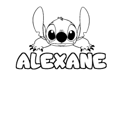 Dibujo para colorear ALEXANE - decorado Stitch