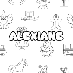 Coloración del nombre ALEXIANE - decorado juguetes