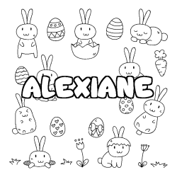 Coloración del nombre ALEXIANE - decorado Pascua