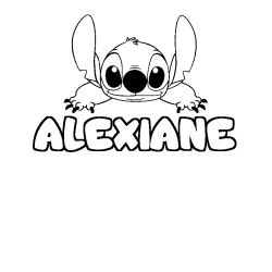 Coloración del nombre ALEXIANE - decorado Stitch