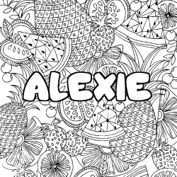 Dibujo para colorear ALEXIE - decorado mandala de frutas