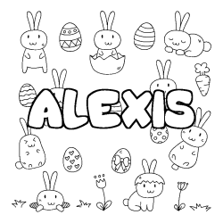 Dibujo para colorear ALEXIS - decorado Pascua