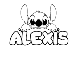 Dibujo para colorear ALEXIS - decorado Stitch