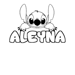 Coloración del nombre ALEYNA - decorado Stitch