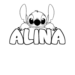 Dibujo para colorear ALINA - decorado Stitch