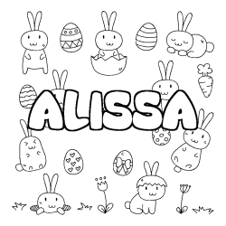 Dibujo para colorear ALISSA - decorado Pascua
