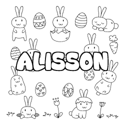 Dibujo para colorear ALISSON - decorado Pascua
