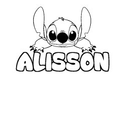 Dibujo para colorear ALISSON - decorado Stitch