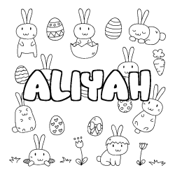 Dibujo para colorear ALIYAH - decorado Pascua