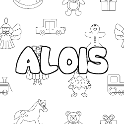 Coloración del nombre ALOIS - decorado juguetes