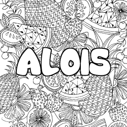 Coloración del nombre ALOIS - decorado mandala de frutas